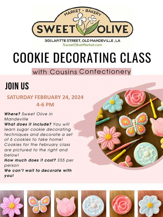 Cookie Decorating Class SATURDAY FEB 24, 2024